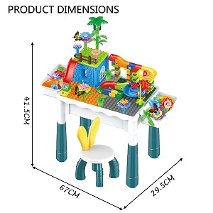 Kids learning garden block table toy